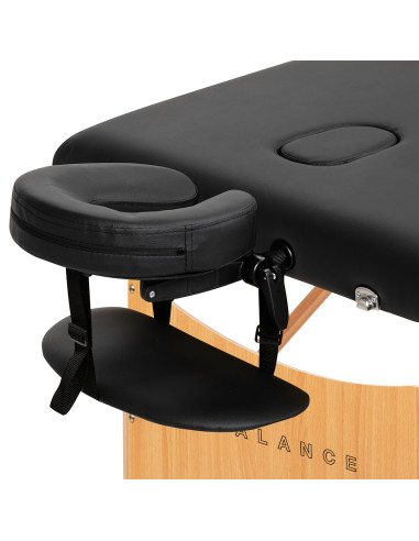 BALANCE wooden folding Massage bed 2 segment 190x70 black