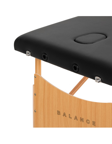 BALANCE wooden folding Massage bed 3 segment 190x70 black