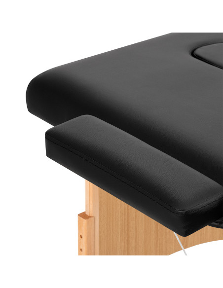 BALANCE wooden folding Massage bed 3 segment 190x70 black