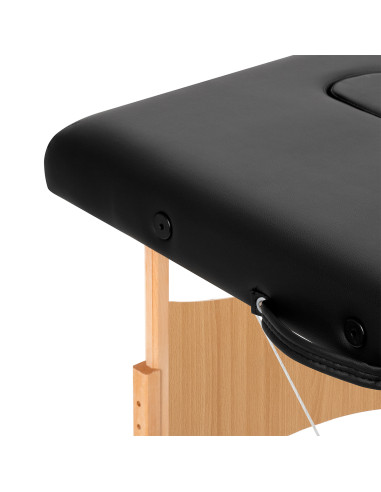 BALANCE wooden folding Massage bed 3 segment 190x70 black