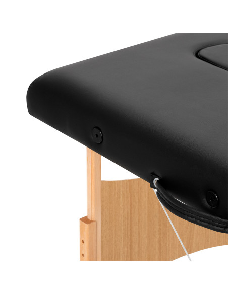 BALANCE wooden folding Massage bed 3 segment 190x70 black