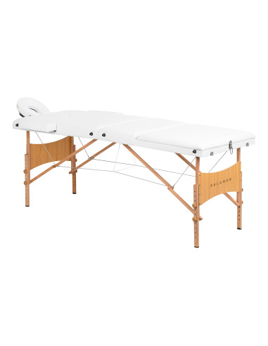 BALANCE wooden folding Massage bed 3 segment 190x70 white