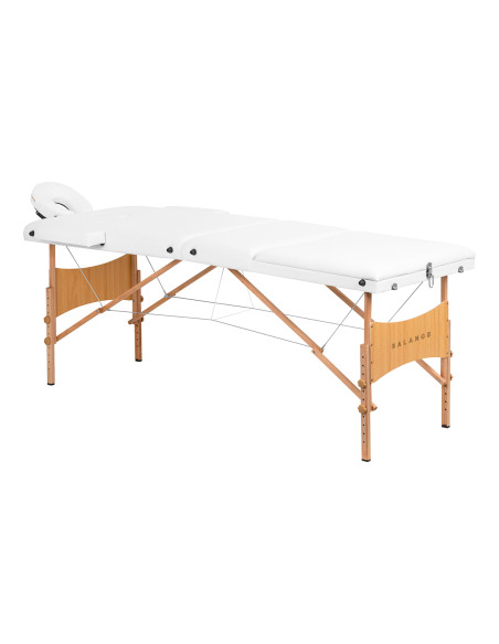 BALANCE wooden folding Massage bed 3 segment 190x70 white