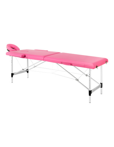 BALANCE aluminium folding Massage bed 2 segment pink