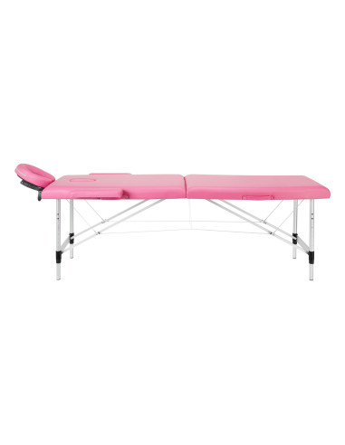 BALANCE aluminium folding Massage bed 2 segment pink