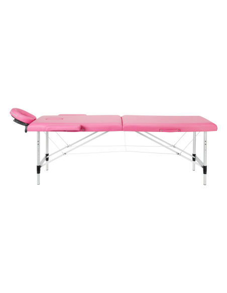 BALANCE aluminium folding Massage bed 2 segment pink