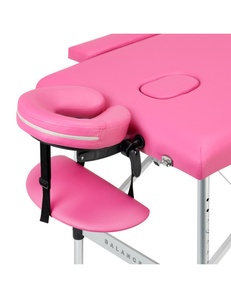 BALANCE aluminium folding Massage bed 2 segment pink