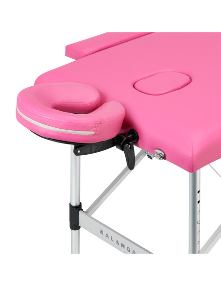 BALANCE aluminium folding Massage bed 2 segment pink