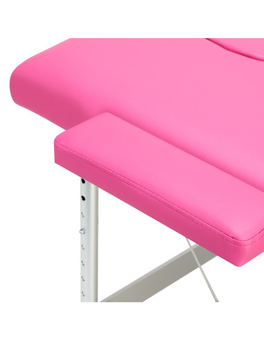 BALANCE aluminium folding Massage bed 2 segment pink