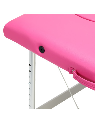 BALANCE aluminium folding Massage bed 2 segment pink