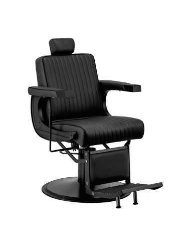 Gabbiano Visionerio barber chair black with black frame