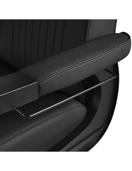 Gabbiano Visionerio barber chair black with black frame