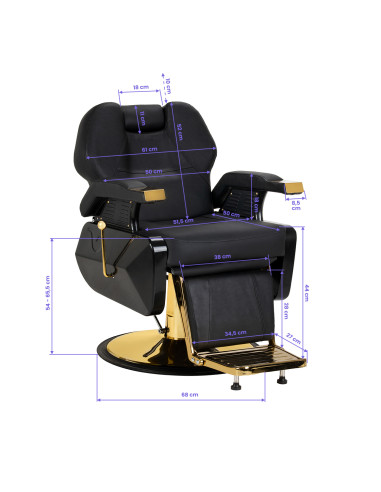 Hair System New York barber chair black gold