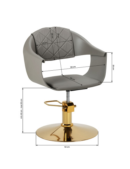 Hair System Halo Styling chair grey