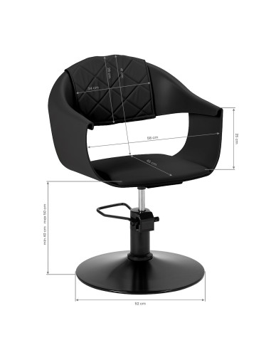 Hair System Halo noir Styling chair black