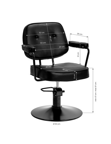 Hair System Styling chair Tru noir Black