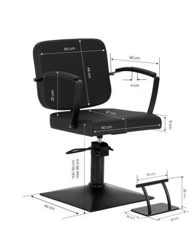 Styling chair Hair System Edge noir black