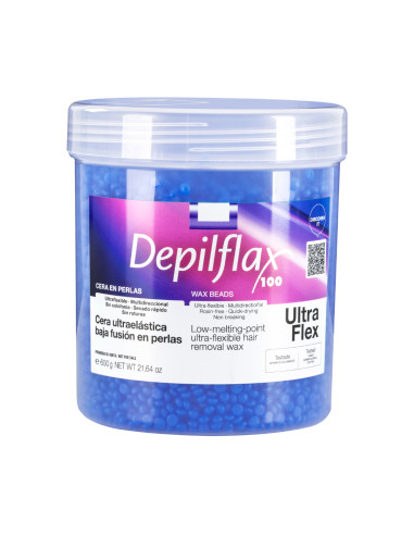 Depilflax 100 flexible low melting point wax Ultraflex mauve with titanium dioxide 600g