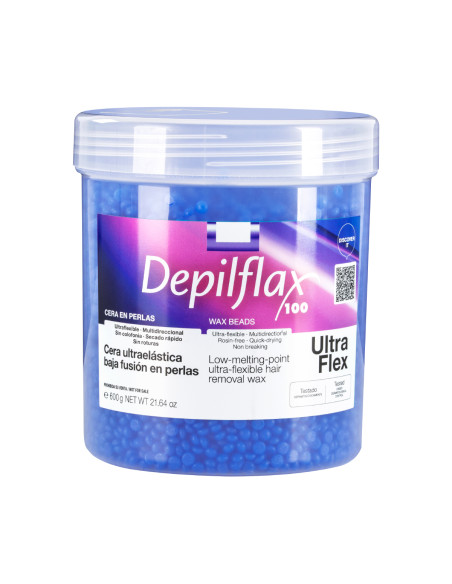 Depilflax 100 flexible low melting point wax Ultraflex mauve with titanium dioxide 600g