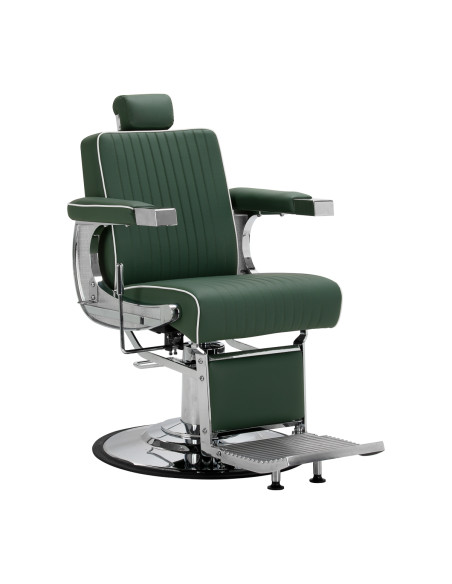 Gabbiano Visionerio barber chair green chrome frame