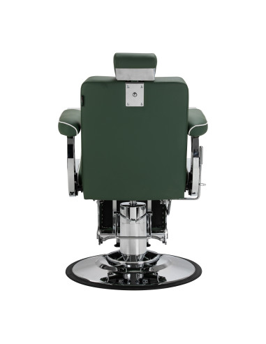 Gabbiano Visionerio barber chair green chrome frame