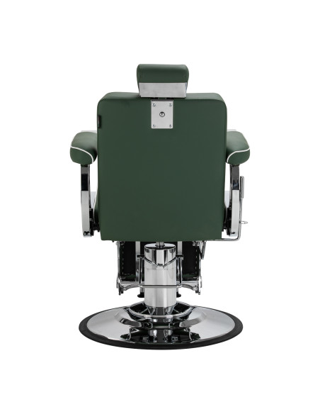 Gabbiano Visionerio barber chair green chrome frame