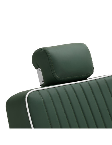 Gabbiano Visionerio barber chair green chrome frame