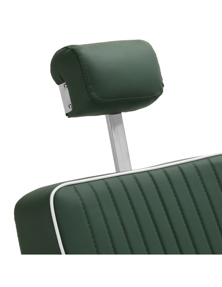 Gabbiano Visionerio barber chair green chrome frame