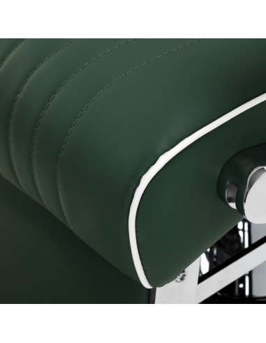 Gabbiano Visionerio barber chair green chrome frame