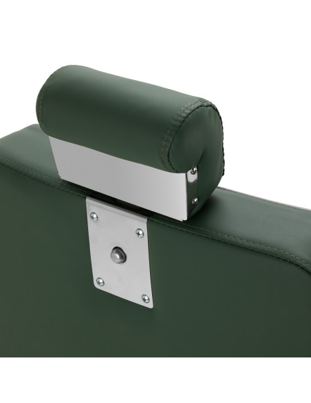 Gabbiano Visionerio barber chair green chrome frame