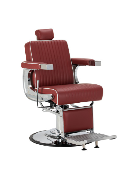 Gabbiano Visionerio barber chair red chrome frame
