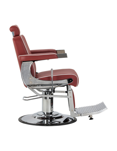 Gabbiano Visionerio barber chair red chrome frame