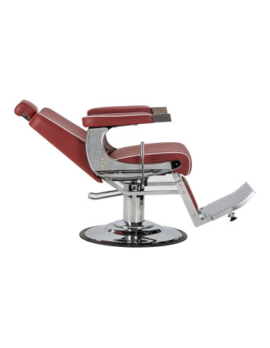 Gabbiano Visionerio barber chair red chrome frame