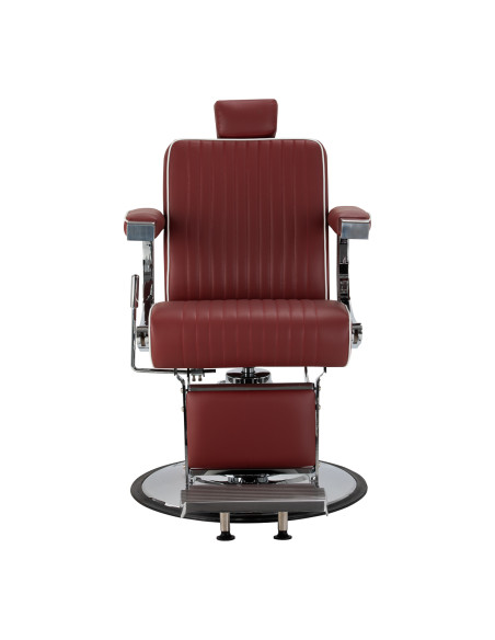 Gabbiano Visionerio barber chair red chrome frame