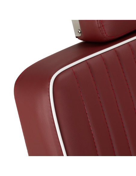 Gabbiano Visionerio barber chair red chrome frame