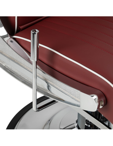 Gabbiano Visionerio barber chair red chrome frame