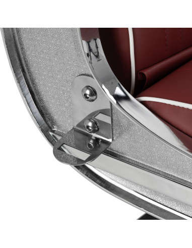 Gabbiano Visionerio barber chair red chrome frame