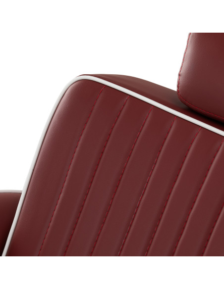 Gabbiano Visionerio barber chair red chrome frame