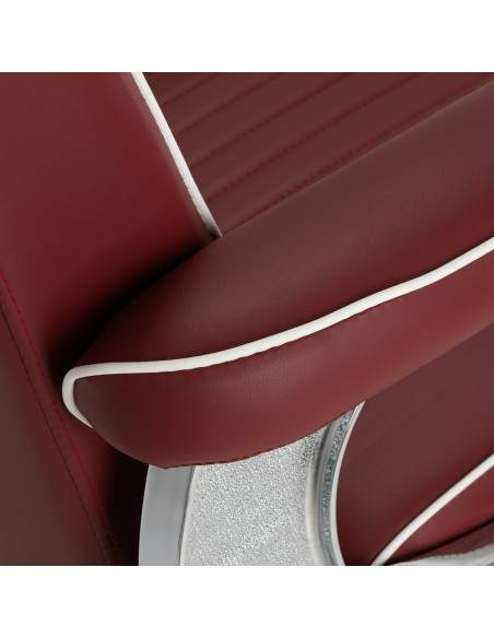 Gabbiano Visionerio barber chair red chrome frame