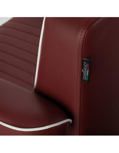 Gabbiano Visionerio barber chair red chrome frame