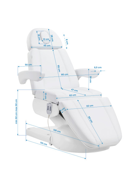 Azzurro Lux Beauty bed 3m white