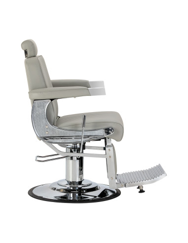Gabbiano Visionerio barber chair grey chrome frame