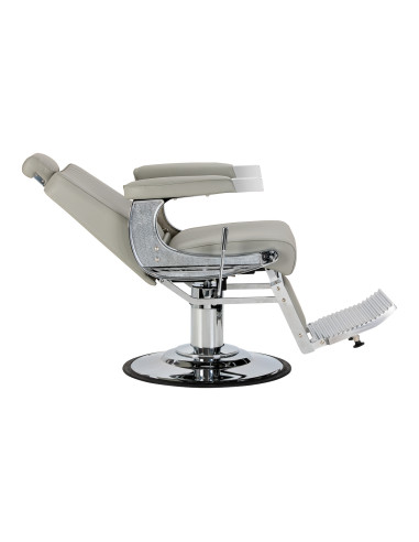 Gabbiano Visionerio barber chair grey chrome frame