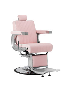 Gabbiano Visionerio barber chair pink chrome frame