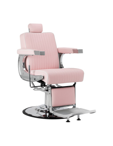 Gabbiano Visionerio barber chair pink chrome frame