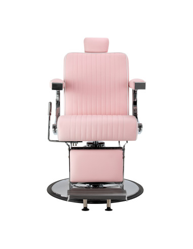 Gabbiano Visionerio barber chair pink chrome frame