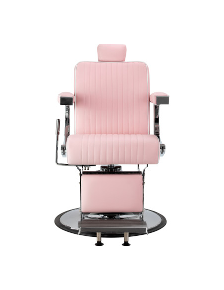 Gabbiano Visionerio barber chair pink chrome frame
