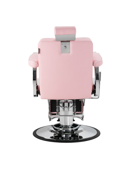 Gabbiano Visionerio barber chair pink chrome frame