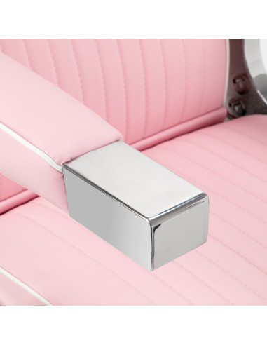 Gabbiano Visionerio barber chair pink chrome frame
