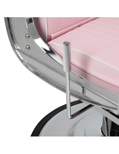 Gabbiano Visionerio barber chair pink chrome frame